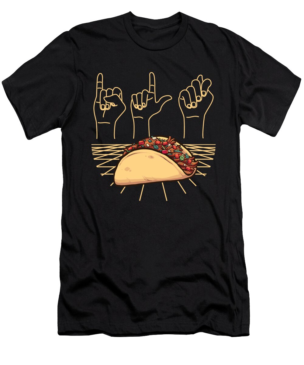 Taco I Love Tacos Asl Sign Language Bastav T-Shirt