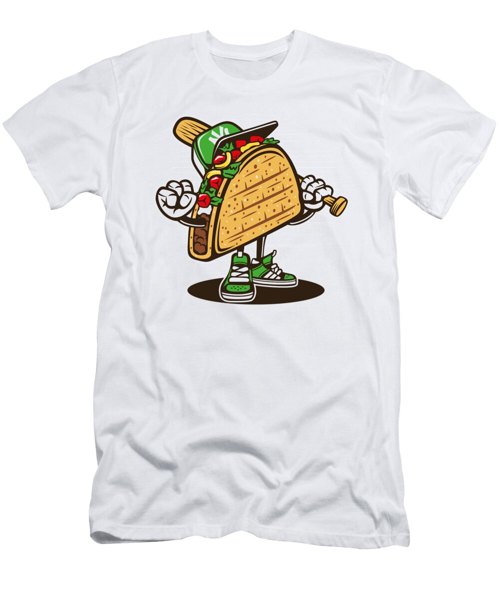 Taco Loves Baseball Long Shot T-Shirt