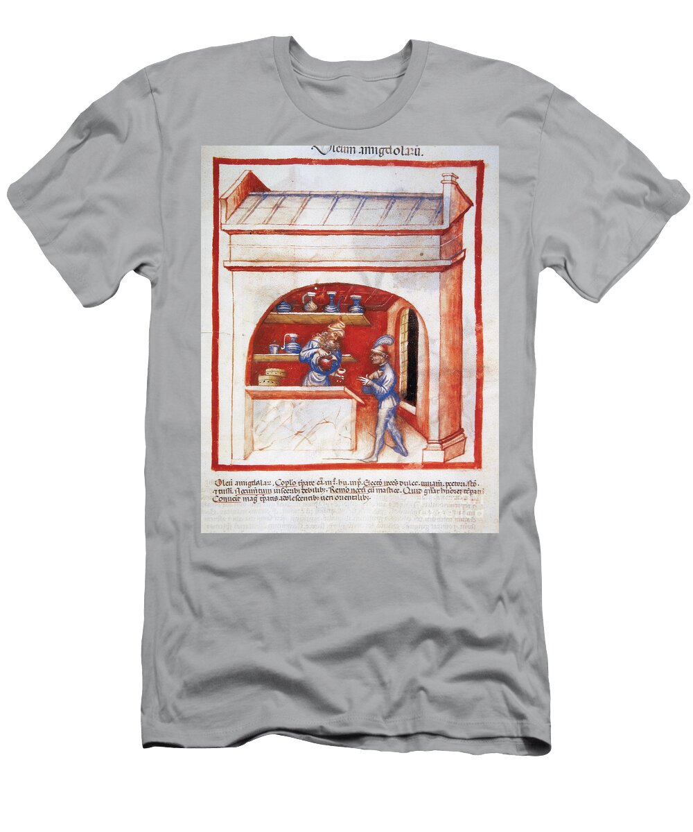 Tacuinum Sanitatis the Apothecary Sells Almond Oil to a Man with Chest Pain Unknown Artist T-Shirt