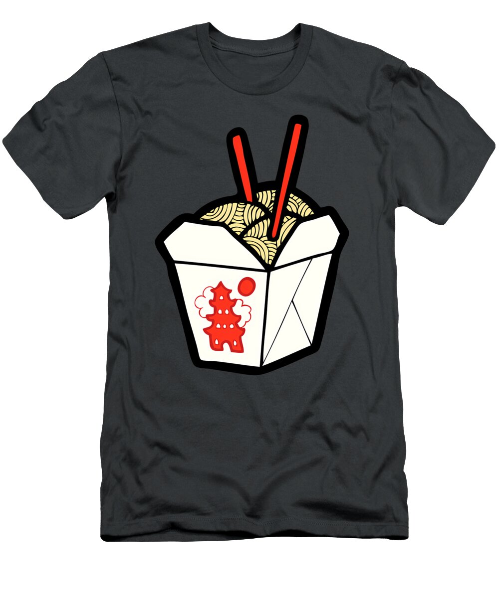 Take Out Noodles Box Pattern Sibainu T-Shirt