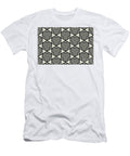 Tan and Black Modern Stripe Cube Tile Pattern Petite Pattern Minimal Graphic Designs T-Shirt