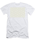 Tan and White Chevron Stripe Diamond Pattern Petite Pattern Minimal Graphic Designs T-Shirt