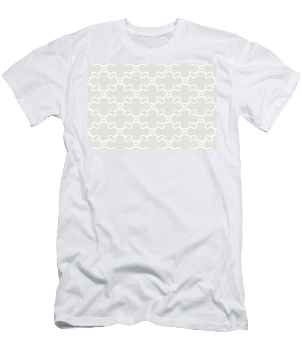 Tan and White Ornamental Shape Pattern 3 Petite Pattern Minimal Graphic Designs T-Shirt