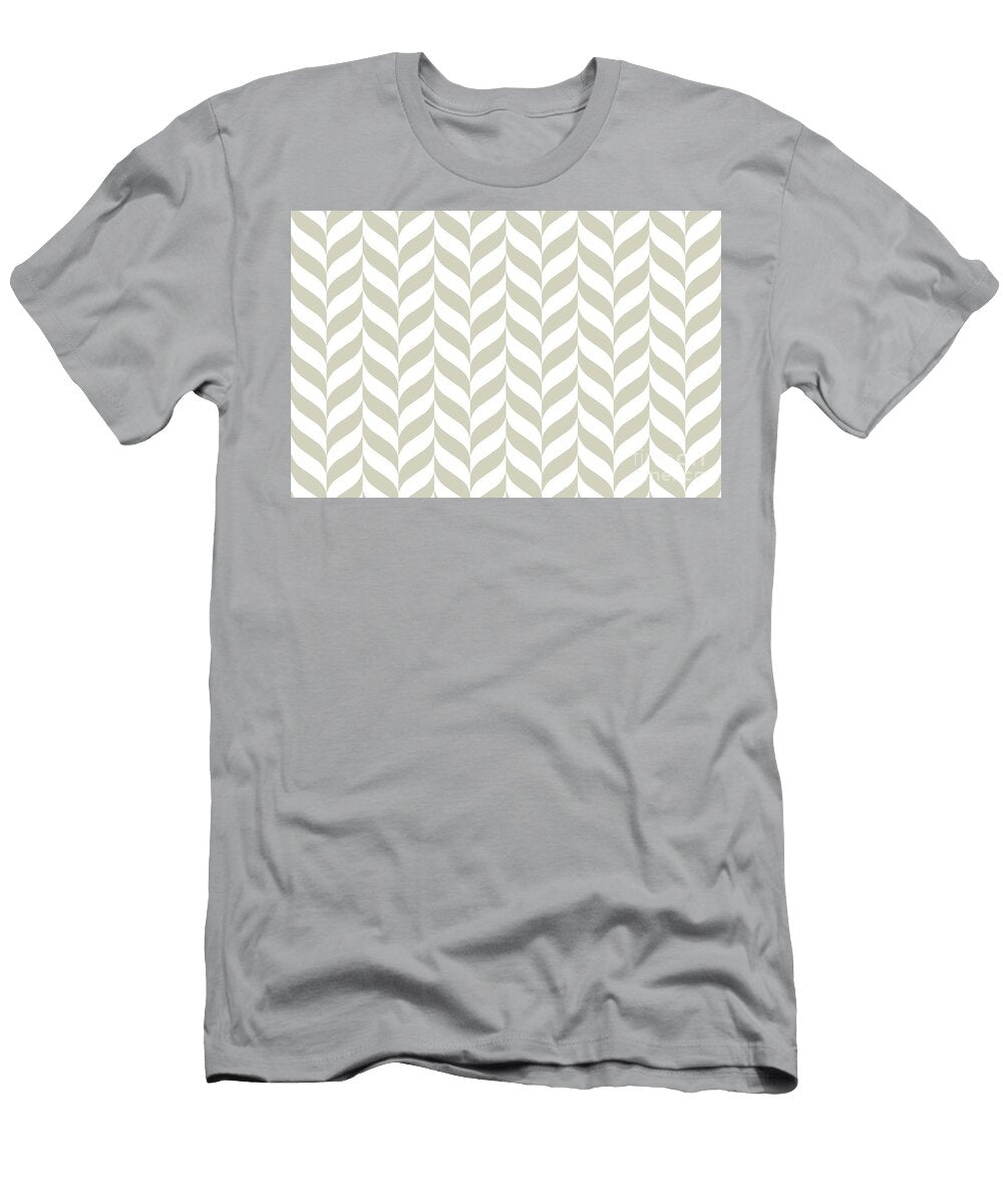 Tan and White Pretty Herringbone Pattern Pairs De 2022 Popular Color Doric White Det641 Petite Pattern Minimal Graphic Designs T-Shirt