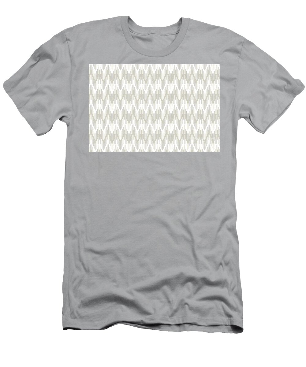 Tan and White Striped Chevron Ripple Pattern Petite Pattern Minimal Graphic Designs T-Shirt