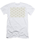 Tan and White Tessellation Line Pattern 17 Petite Pattern Minimal Graphic Designs T-Shirt