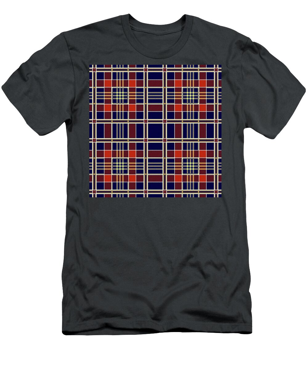 Tartan Navy Red White Yellow Purple Tom Hill T-Shirt