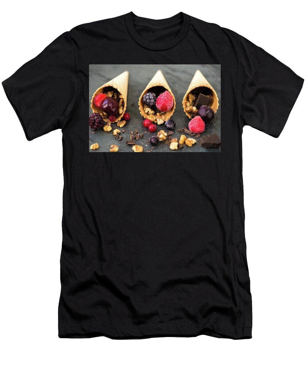 Tasty Life Consists of Berries Chocolate and Waffles Anna Denisova T-Shirt