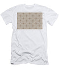 Taupe and White Modern Stripe Cube Tile Pattern 2 Petite Pattern Minimal Graphic Designs T-Shirt