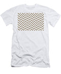 Taupe and White Pretty Herringbone Pattern Pairs Dulux 2022 Popular Colour Brave Ground Petite Pattern Minimal Graphic Designs T-Shirt