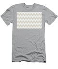 Taupe and White Striped Chevron Ripple Pattern Pairs Diamond Vogel 2022 Popular Colour Palatine 0370 Petite Pattern Minimal Graphic Designs T-Shirt