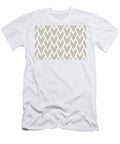 Taupe and White Tessellation Line Pattern 17 Pairs Diamond Vogel 2022 Popular Colour Palatine 0370 Petite Pattern Minimal Graphic Designs T-Shirt