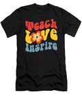 Teach Love Inspire Retro Groovy Teacher Alessandra Roth T-Shirt