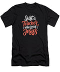 Teacher Loves Jesus Typography Joanna Redesiuk T-Shirt