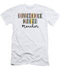 Teacher Motivational Half Leopard Fonts Licensed Art T-Shirt