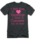 Teacher Valentines Day Funny Classroom School Daliaw Hamda T-Shirt