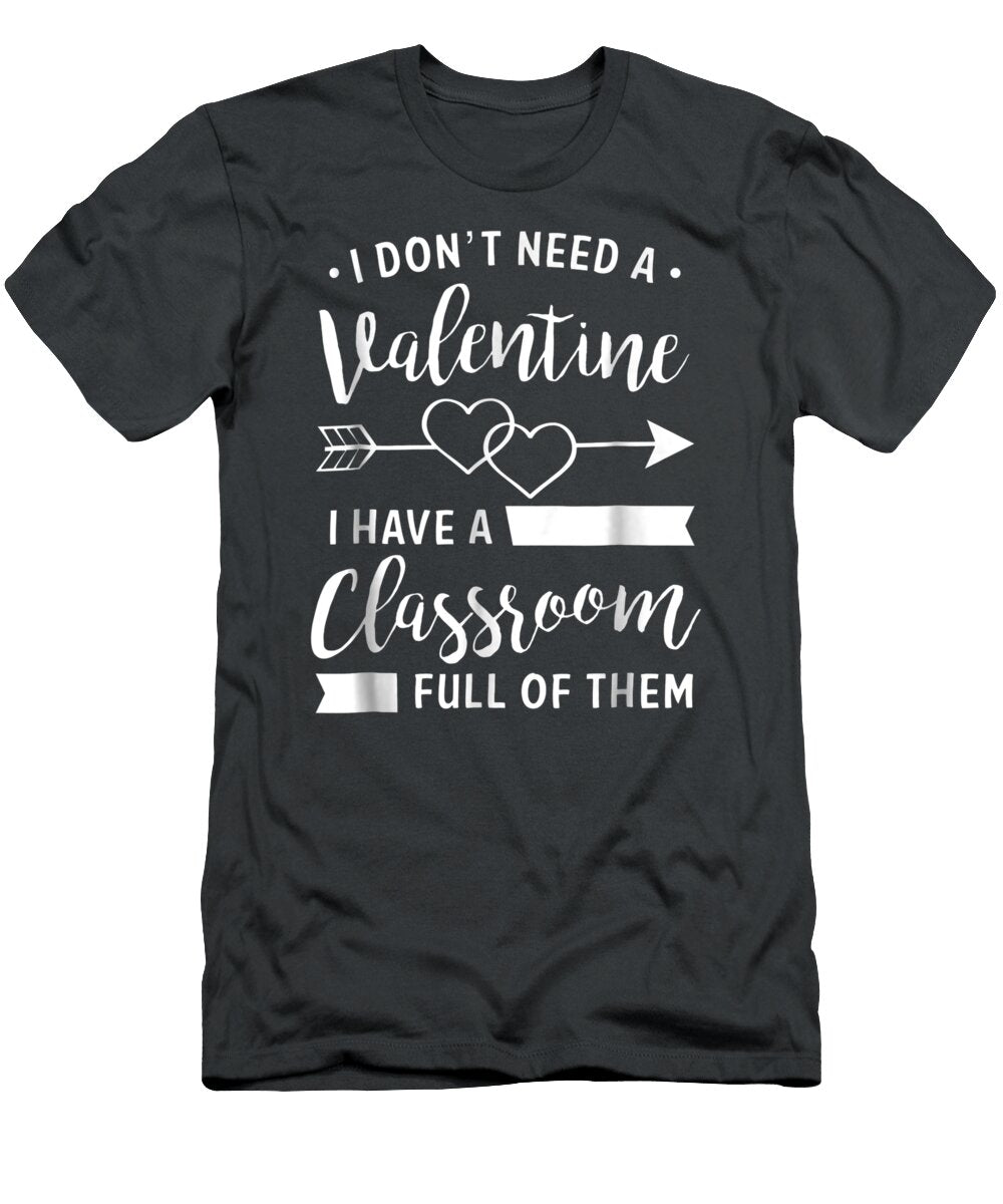 Teacher Valentines Day Funny Classroom School Saadv Iman T-Shirt