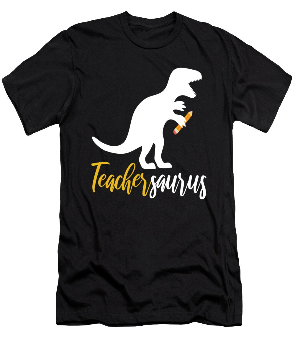 Teachersaurus Dinosaur Teacher Dino Moon T-Shirt