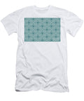 Teal and White Stripe Cube Tile Pattern 2 Pairs Dv 2022 Popular Colour Wish Upon a Star 0668 Petite Pattern Minimal Graphic Designs T-Shirt