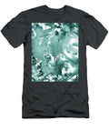Teal Blue Abstract Cool Waters Watercolor Splashes I Irina Sztukowski T-Shirt
