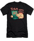 Team Home Office Funny Cat Sleeping on Laptop Licensed Art T-Shirt