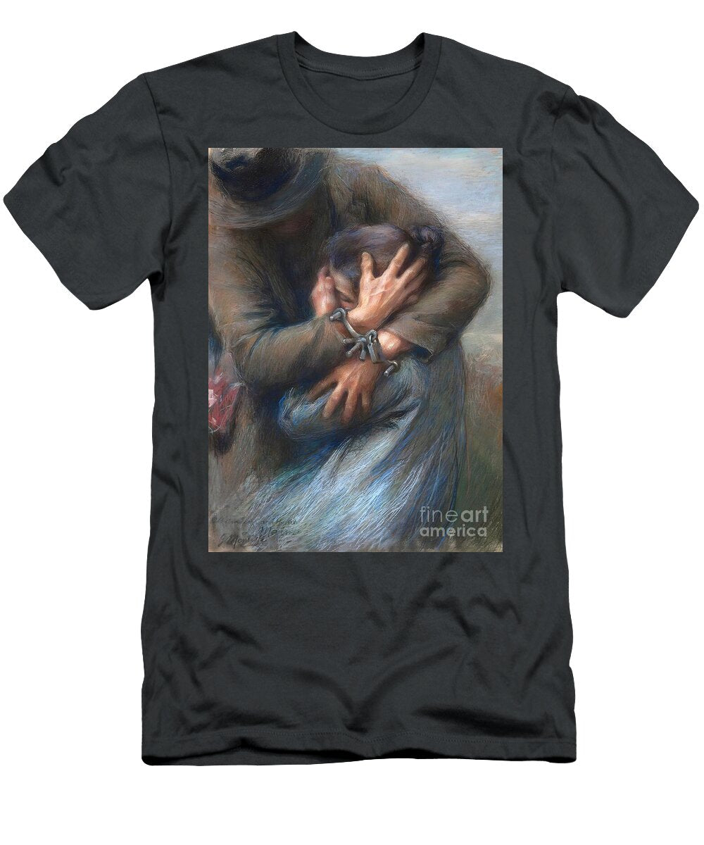 Tears 1898 Embrace of Despair Giuseppe Mentessi T-Shirt