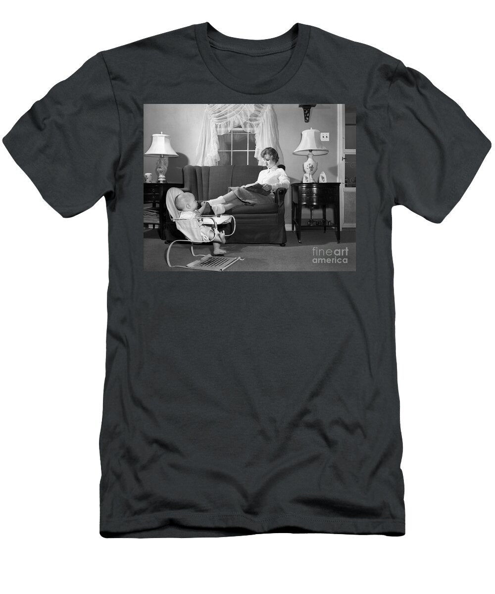 Teen Babysitter and Baby C1950s H Armstrong Robertsclassicstock T-Shirt