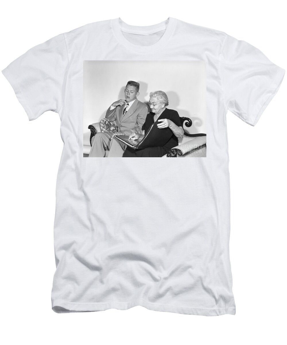 Teen Boy with Girlfriends Grandmother D Corsonclassicstock T-Shirt