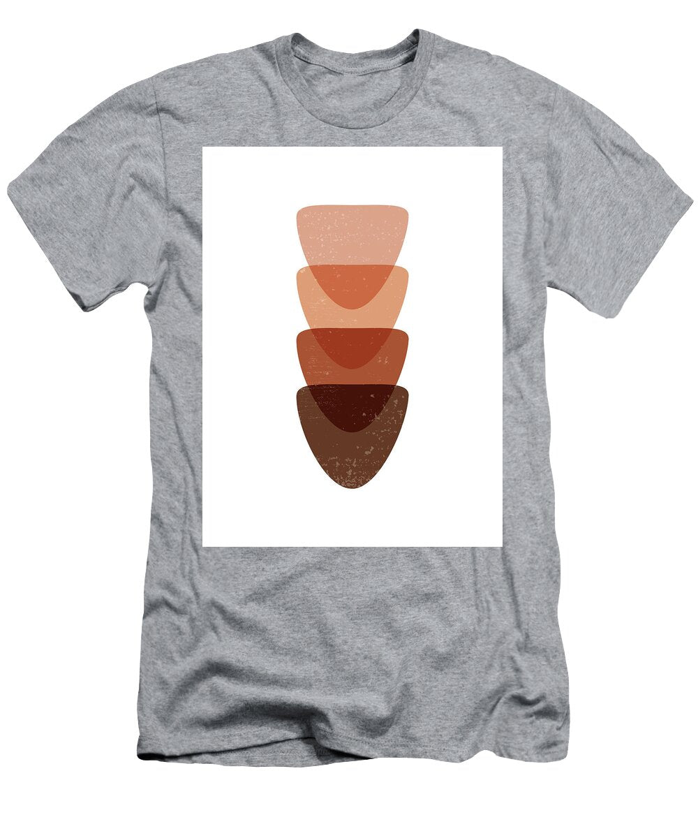Terracotta Abstract 58 Brown Inverted Triangles Modern Minimal Contemporary Art Studio Grafiikka T-Shirt