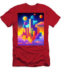Tetris City a Colorful Fantasy World of Blocks and Buildings Artvizual T-Shirt