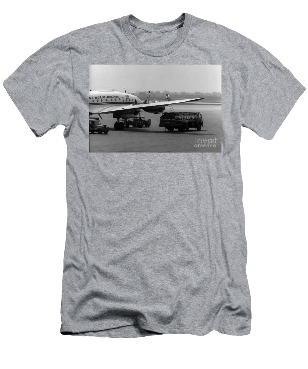 Texaco Refueling Tanker Servicing a Twa Connie Wernher Krutein T-Shirt