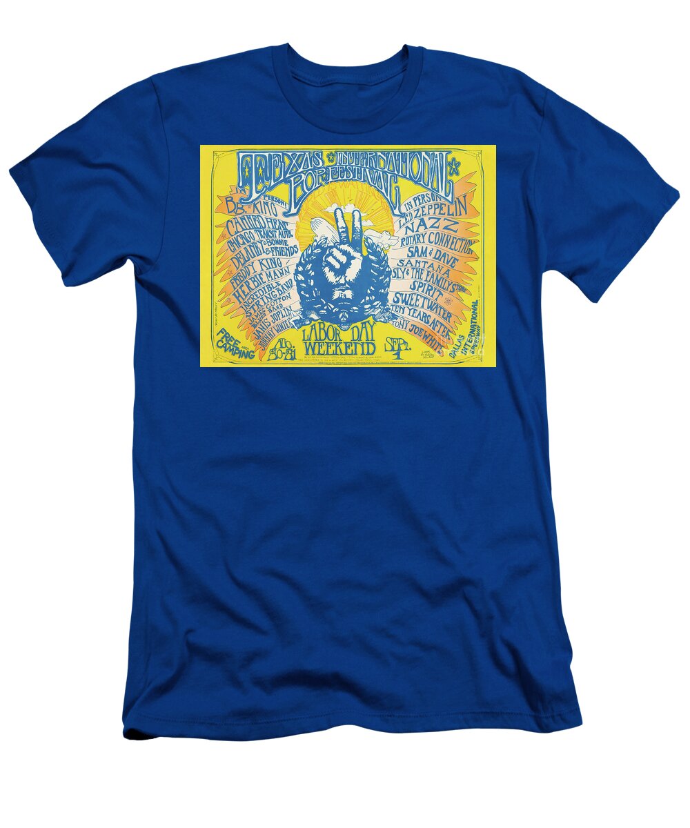 Texas International Pop Festival Poster 1969 Pulp Poster T-Shirt