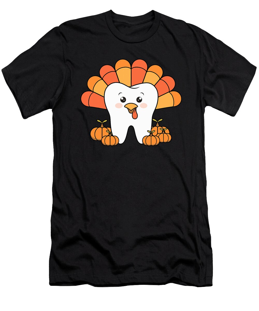 Thanksgiving Tooth Turkey Dentist Dental for Men Studi Alex T-Shirt