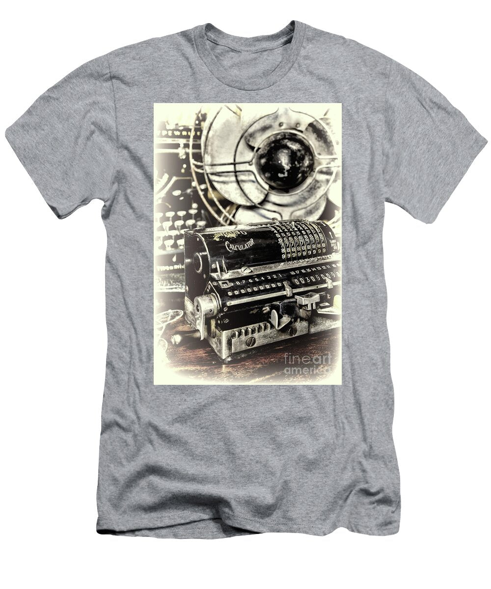 The Adding Machine Pinwheel Calculator 3 Artistic Paul Ward T-Shirt