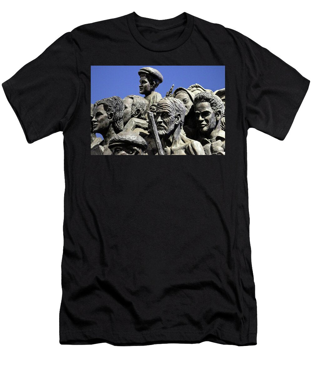 The Angels Unawares By Timothy Schmalz Statues Portrait Part Iii Soraya Dapuzzo T-Shirt