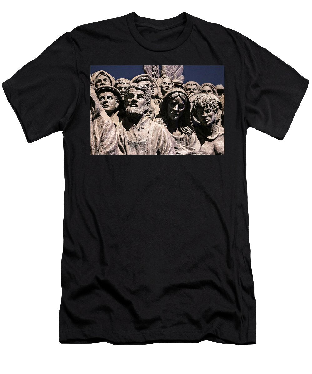 The Angels Unawares By Timothy Schmalz Statues Portrait Part Iv Soraya Dapuzzo T-Shirt