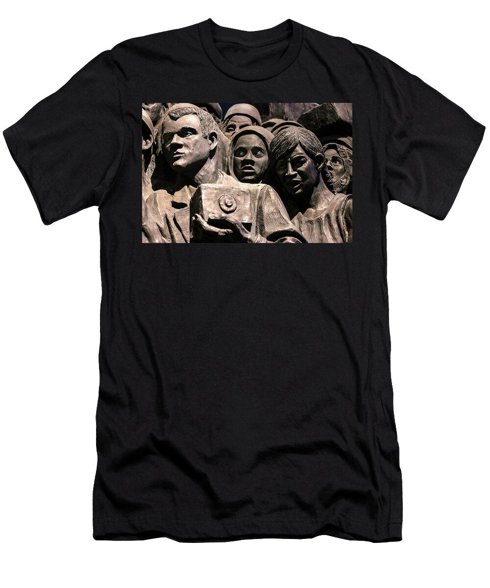 The Angels Unawares By Timothy Schmalz Statues Portrait Part Viii Soraya Dapuzzo T-Shirt
