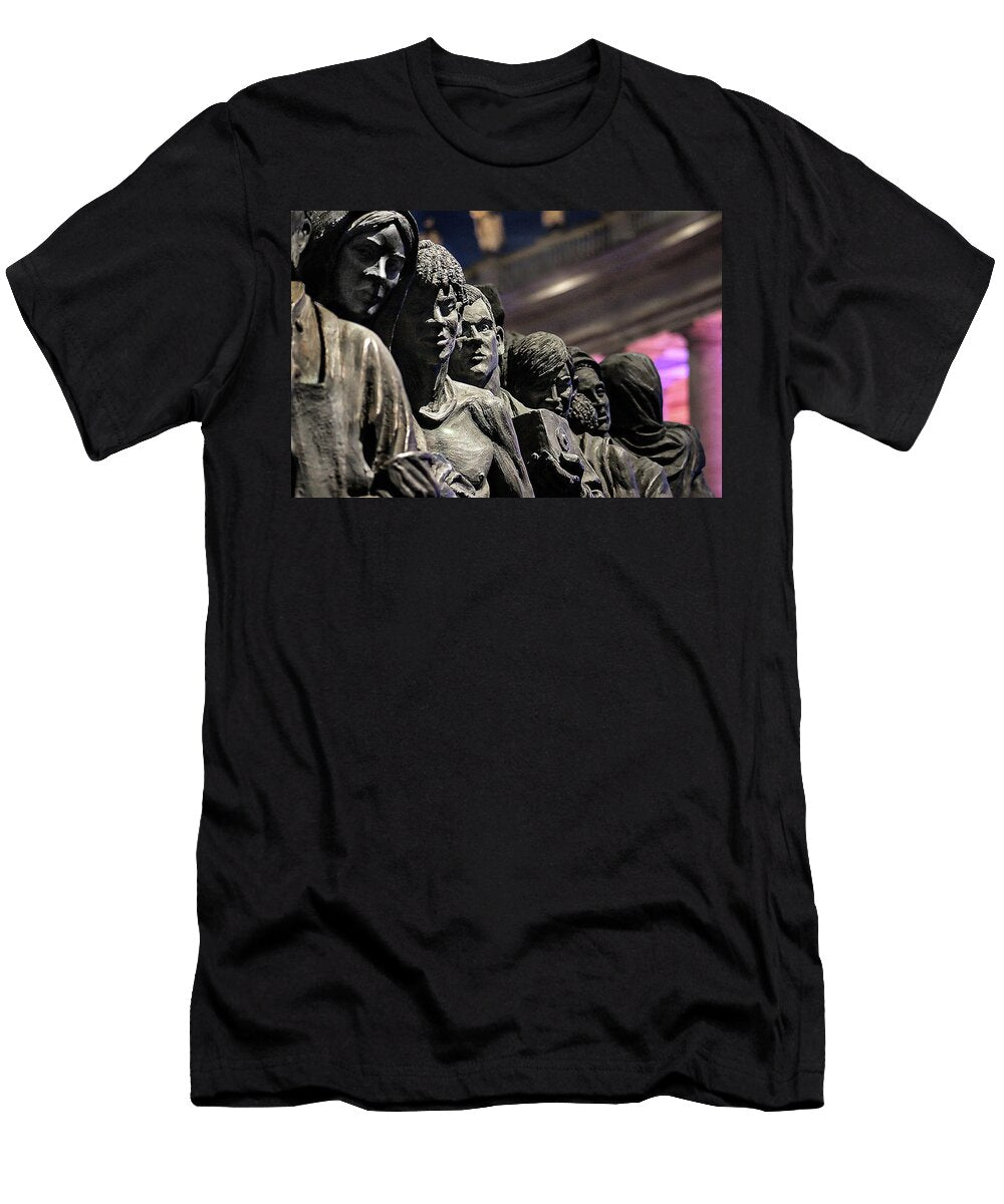 The Angels Unawares By Timothy Schmalz Statues Portrait Soraya Dapuzzo T-Shirt