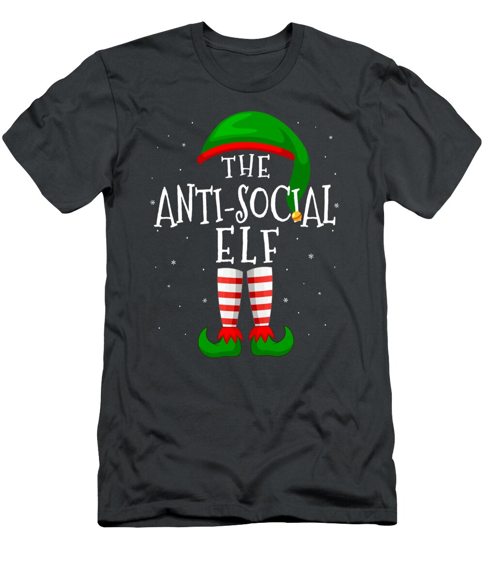 The Antisocial Elf Funny Matching Family Group Xmas Gift for Christmas Present Abtino Rowyn T-Shirt
