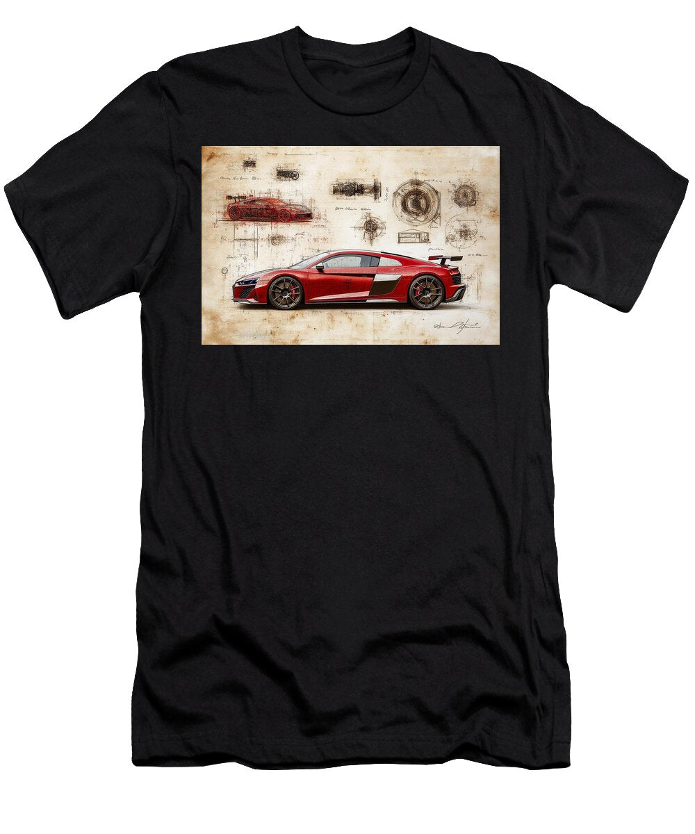 The Audi R8 Gt Renaissance Codex Frederick Vellani T-Shirt