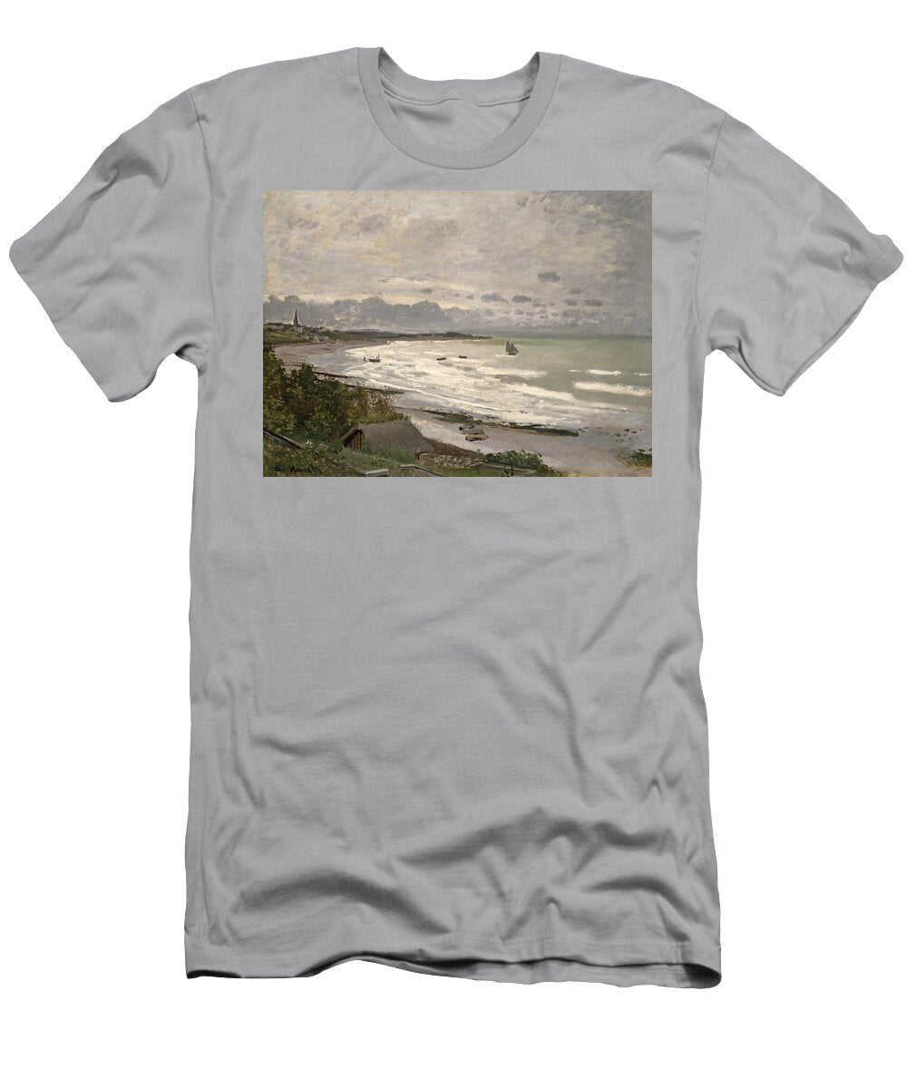 The Beach At Sainte Adresse Claude Monet T-Shirt