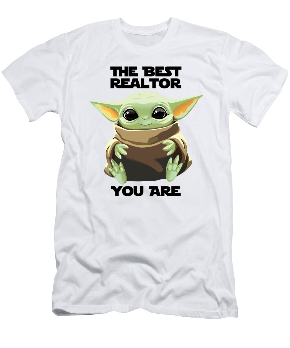 The Best Realtor You Are Cute Baby Alien Funny Gift for Coworker Present Gag Office Joke Sci Fi Fan Funnygiftscreation T-Shirt