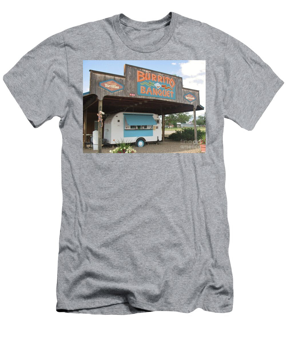 The Burrito Banquet in Cimarron New Mexico Sue Bonnar T-Shirt