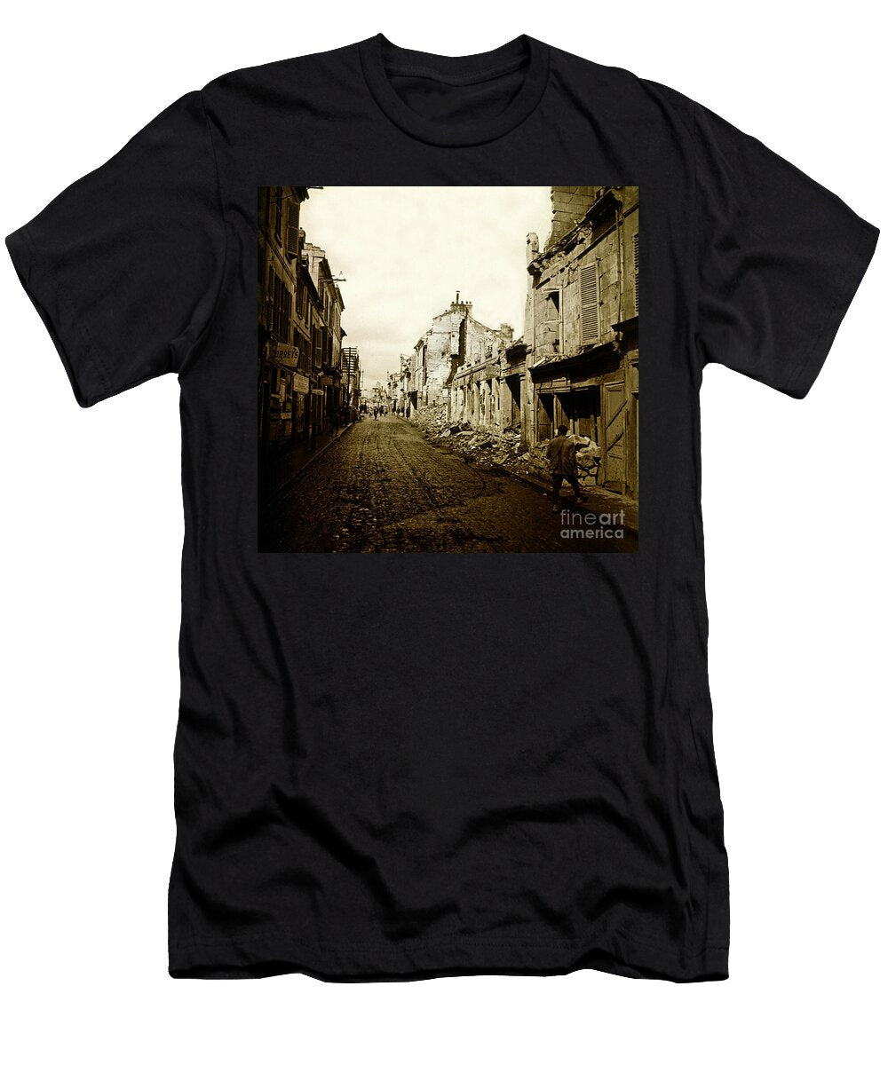 The City of Soissons in Ruins First World War Stereoscopic Glass Plate Anonymous T-Shirt