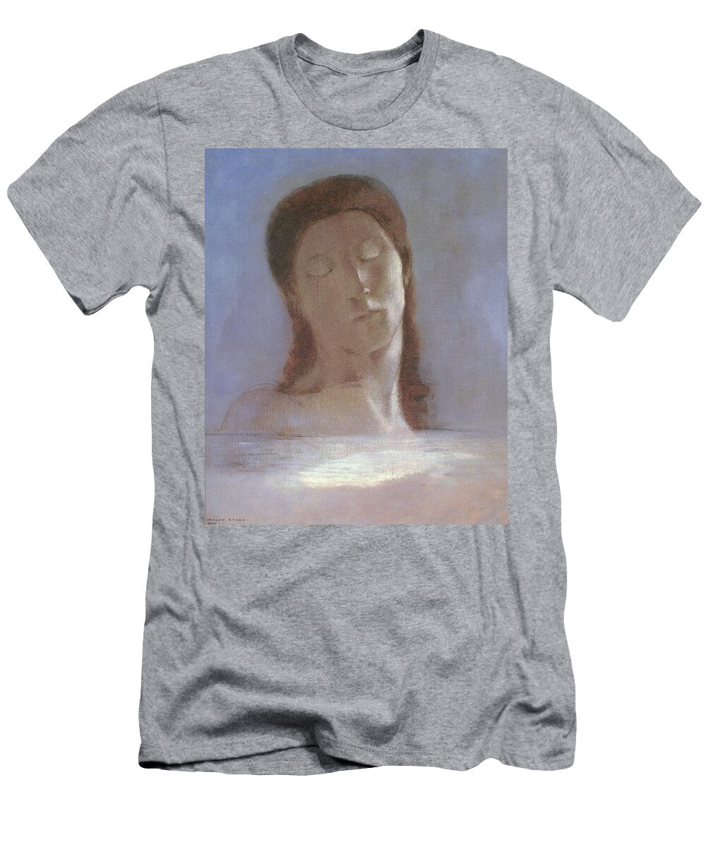 The Closed Eyes 1890 Oil on Paper Odilon Redon T-Shirt