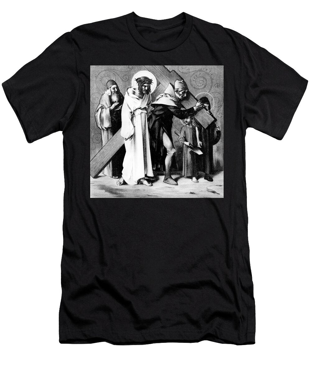The Cyrenian Helps Jesus to Carry His Cross 5th Station of the Cross Martin Feuerstein T-Shirt