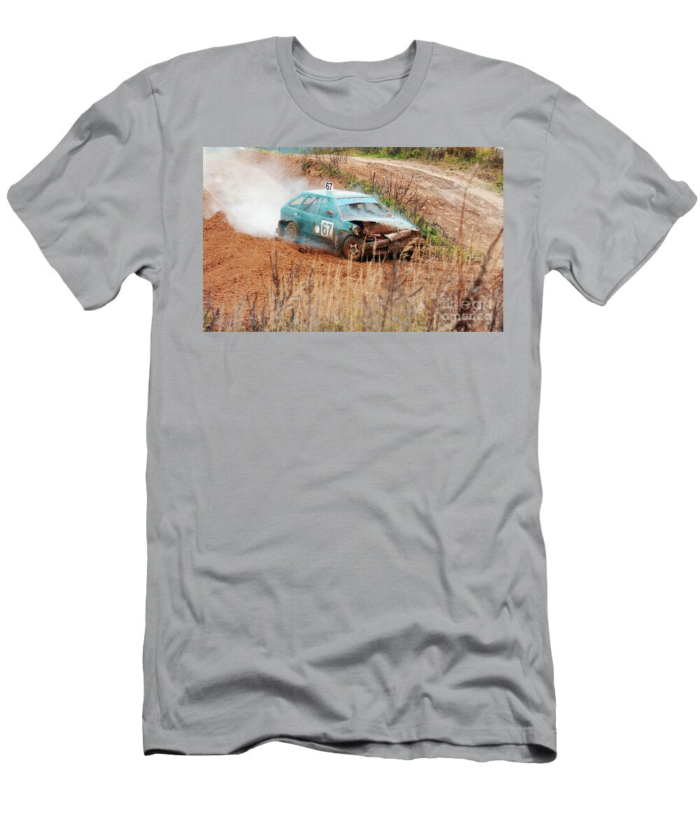 The Damaged Car in a Smoke Vadzim Kandratsenkau T-Shirt
