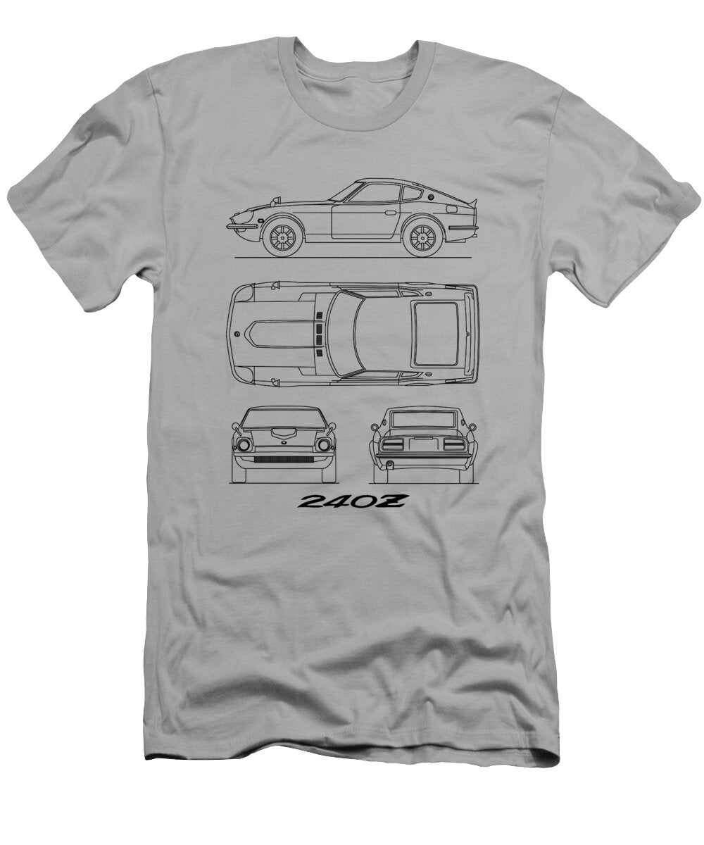 The Datsun 240z Blueprint Mark Rogan T-Shirt