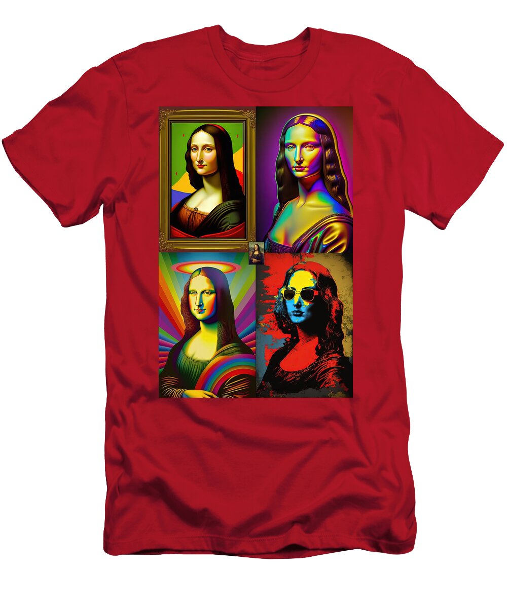 The Evolution of Beauty Five Interpretations of the Mona Lisa Dennis Kirby T-Shirt