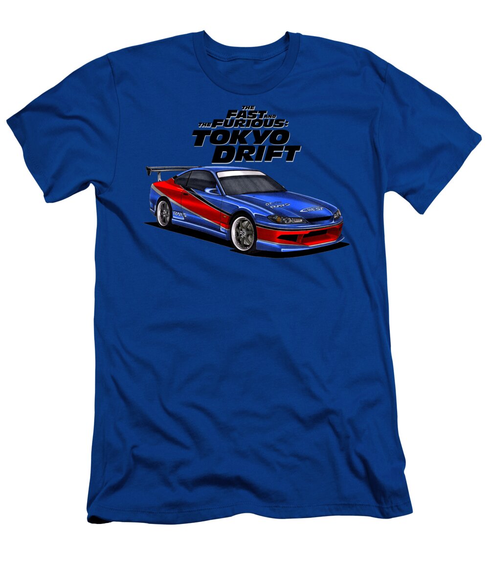 The Fast and the Furious Tokyo Drift Nissan Silvia S15 Spec S C West Rb26dett Twin Turbo Vladyslav Shapovalenko T-Shirt
